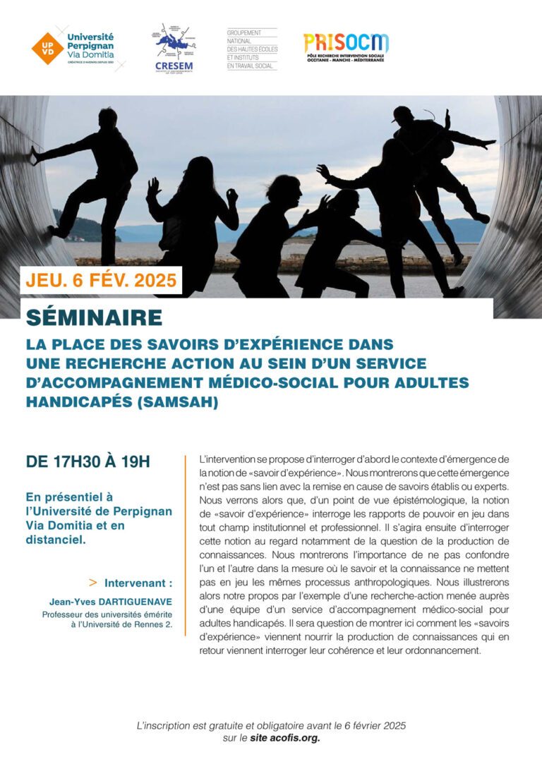 Séminaire CRESEM-GNHEITS du jeudi 6 février 2025