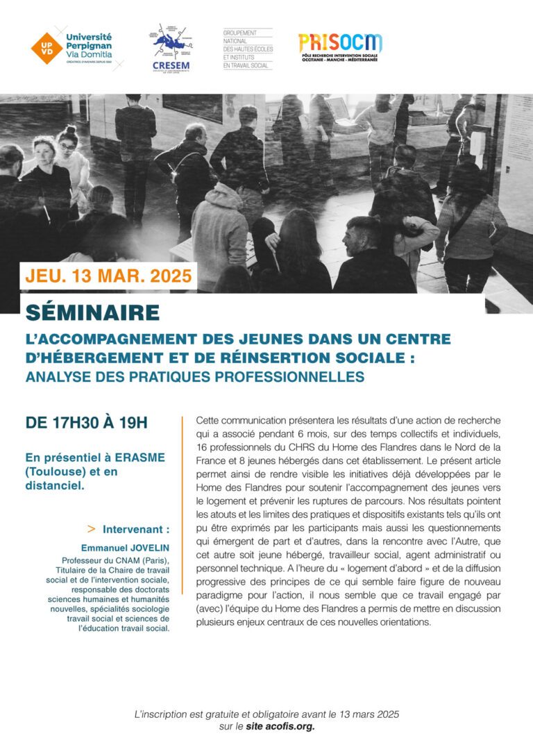 Séminaire CRESEM-GNHEITS du jeudi 13 mars 2025