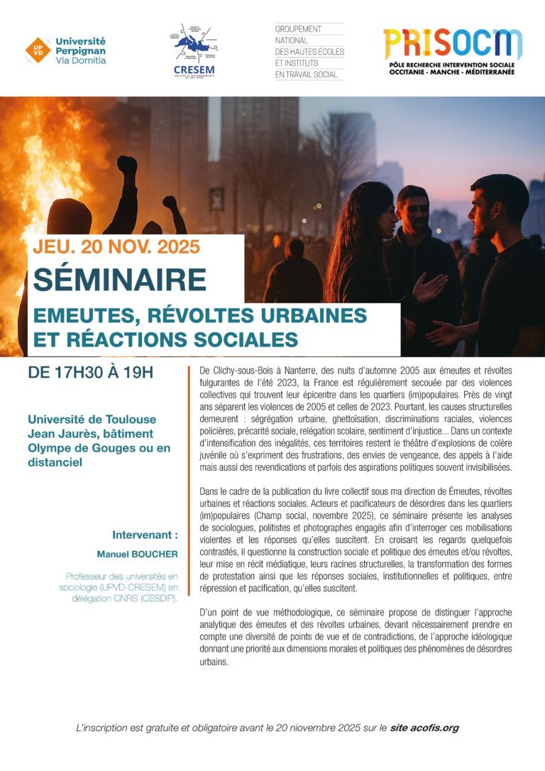 Séminaire CRESEM-GNHEITS du Jeudi 20 novembre 2025