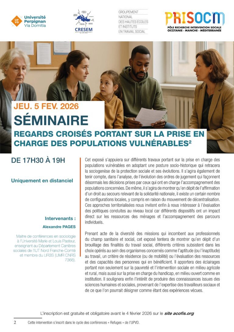 Séminaire CRESEM-GNHEITS du Jeudi 5 février 2025
