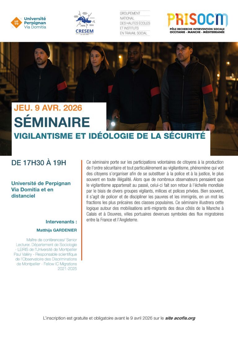 Séminaire CRESEM-GNHEITS du Jeudi 9 avril 2026