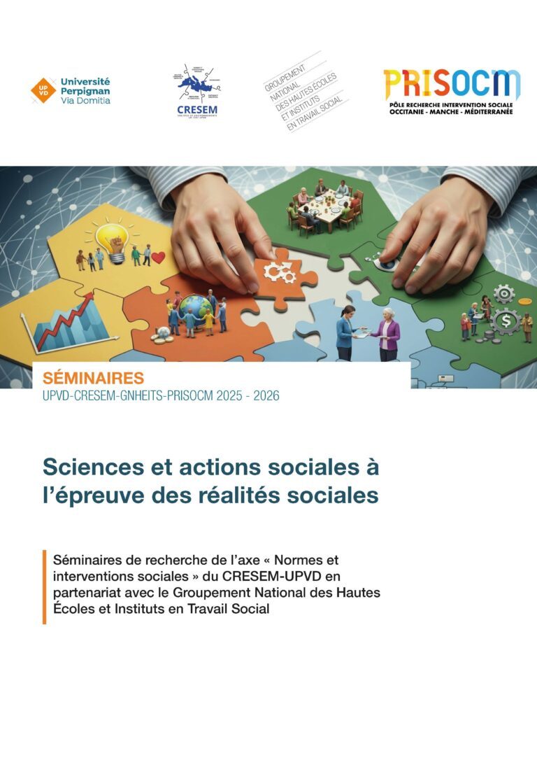 Programme et affiches des séminaires CRESEM-GNHEITS 2025-2026