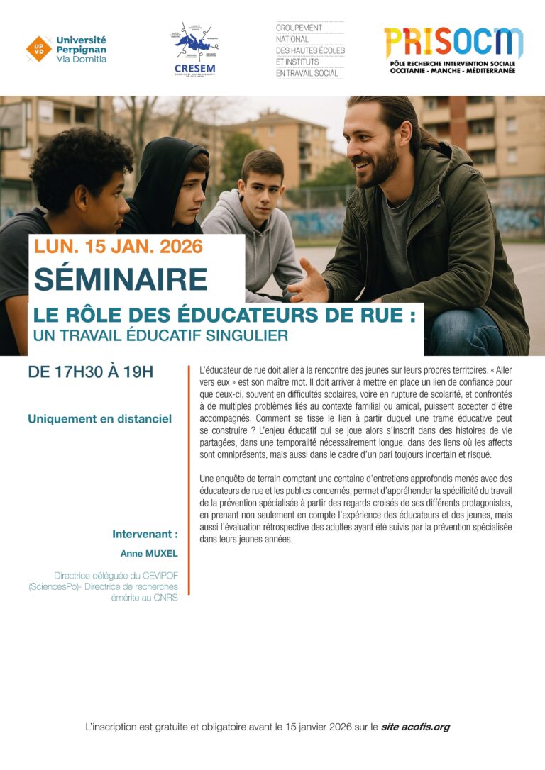 Séminaire CRESEM-GNHEITS du Jeudi 15 janvier 2026