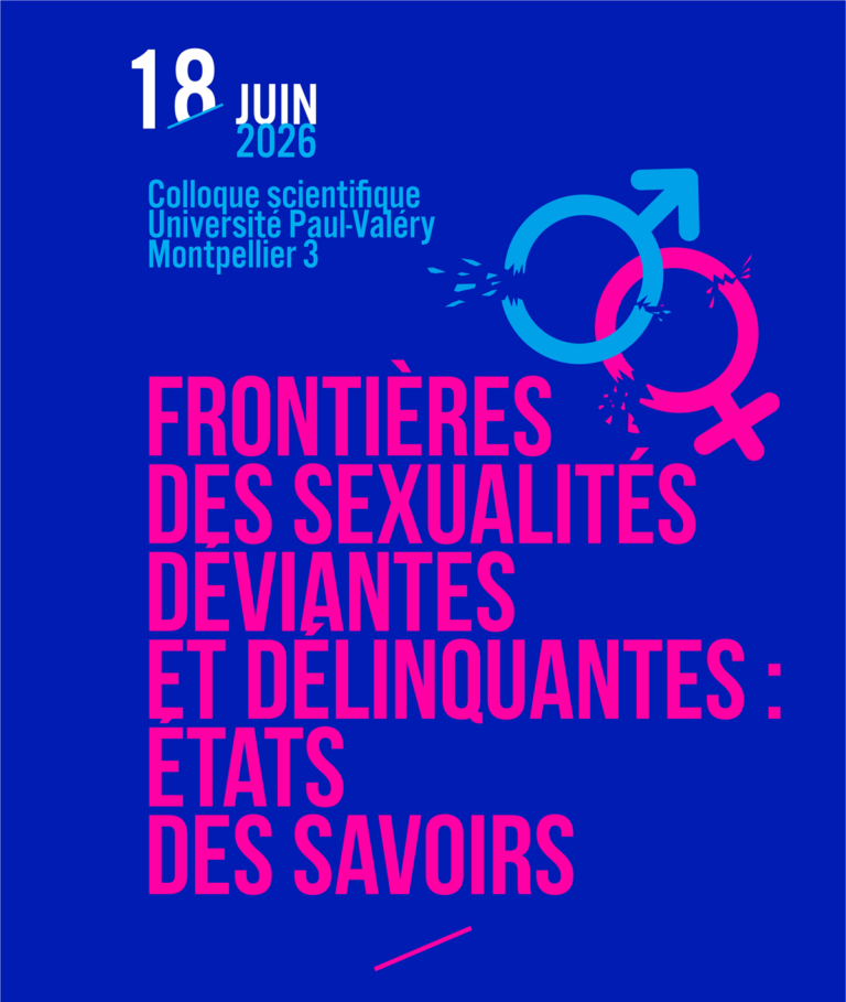 Colloque | FRONTIÈRES DES SEXUALITÉS DÉVIANTES ET DÉLINQUANTES : ÉTATS DES SAVOIRS