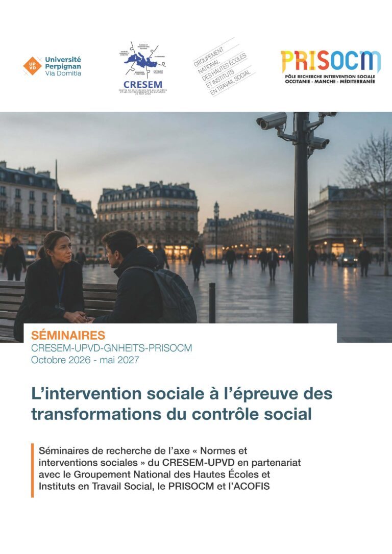 Programme et affiches des séminaires CRESEM-GNHEITS 2026-2027